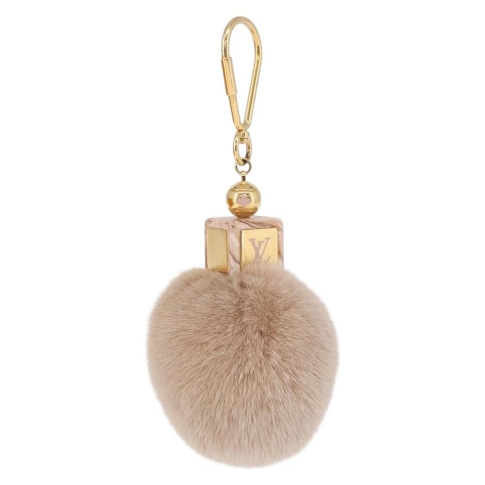 Louis Vuitton Mink Fur Fluffy Bag Charm Blush